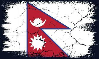 eben Design Grunge Nepal Flagge Hintergrund vektor