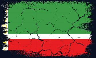 eben Design Grunge Tschetschenisch Republik Flagge Hintergrund vektor