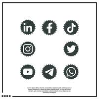 Sozial Medien zum Facebook, verlinkt, Youtube, zwitschern, instagram, Tick Tack vektor