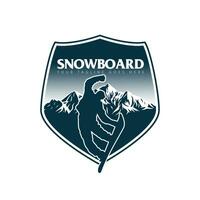 snowboard logotyp vektor