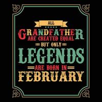 Allt farfar är likvärdig men endast legends är född i juni, födelsedag gåvor för kvinnor eller män, årgång födelsedag shirts för fruar eller män, årsdag t-tröjor för systrar eller bror vektor