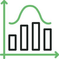 Histogramm Symbol Vektor Bild. geeignet zum Handy, Mobiltelefon Apps, Netz Apps und drucken Medien.