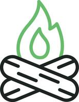 Lagerfeuer Symbol Vektor Bild. geeignet zum Handy, Mobiltelefon Apps, Netz Apps und drucken Medien.