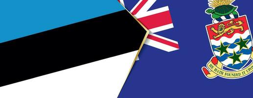 Estland und Cayman Inseln Flaggen, zwei Vektor Flaggen.