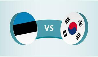 Estland gegen Süd Korea, Mannschaft Sport Wettbewerb Konzept. vektor