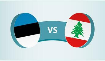Estland gegen Libanon, Mannschaft Sport Wettbewerb Konzept. vektor