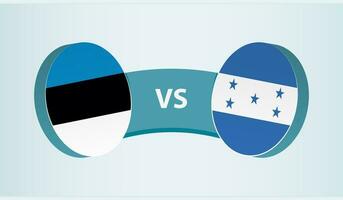 Estland gegen Honduras, Mannschaft Sport Wettbewerb Konzept. vektor