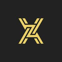 modern und minimalistisch Initiale Brief zx oder xz Monogramm Logo vektor