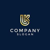modern und Luxus Initiale Brief ku oder Vereinigtes Königreich Monogramm Logo vektor