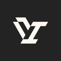 första brev yi eller iy monogram logotyp vektor