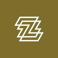 modern och minimalistisk första brev zz eller 2z monogram logotyp vektor