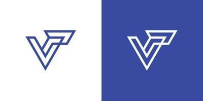 första brev vf eller fv monogram logotyp vektor