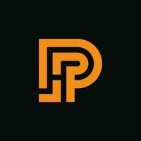 modern och minimalistisk första brev ph eller hp monogram logotyp vektor