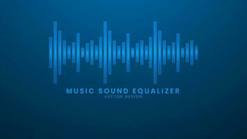 Musik- Klang Equalizer Schnittstelle. Vektor Illustration mit Licht bewirken und Neon-