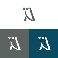 Brief ein Logo Design Konzept Negativ Raum Stil. abstrakt Zeichen gebaut von prüfen markiert. Vektor Elemente Vorlage Symbol.