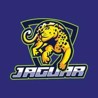 jaguar djur- logotyp design mall vektor