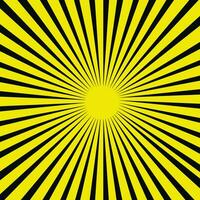 Gelb schwarz Sunburst Muster Vektor