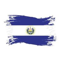 El Salvador flagga med akvarell pensel stil design vektor