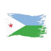 djibouti flagga med akvarell pensel stil design vektorillustration vektor