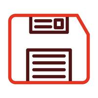 Diskette Vektor dick Linie zwei Farbe Symbole zum persönlich und kommerziell verwenden.