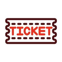 Fahrkarte Vektor dick Linie zwei Farbe Symbole zum persönlich und kommerziell verwenden.