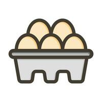 Eier Vektor dick Linie gefüllt Farben Symbol zum persönlich und kommerziell verwenden.