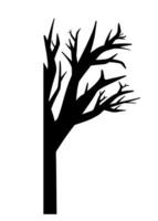 död- träd silhuett för halloween element dekoration vektor illustration