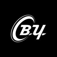 b y brev logotyp design. alfabet brev initialer monogram logotyp b y. b y logotyp. b y design. kreativ ikon logotyp design för din företag vektor