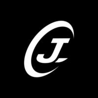 j brev logotyp design. alfabet brev initialer monogram logotyp j. j logotyp. j design vektor