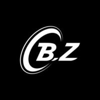 b z brev logotyp design. alfabet brev initialer monogram logotyp b z. b z logotyp. b z design. kreativ ikon logotyp design för din företag vektor