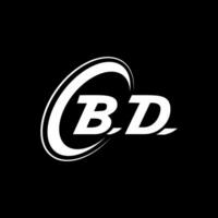 b d brev logotyp design. alfabet brev initialer monogram logotyp b d. b d logotyp. b d design. kreativ ikon logotyp design för din företag vektor