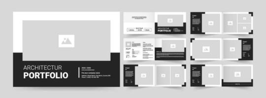 Landschaft Portfolio Layout Design. verwenden zum die Architektur Portfolio, Innere Portfolio, Geschäft Design vektor