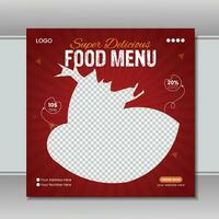 köstlich Essen Sozial Medien Design vektor
