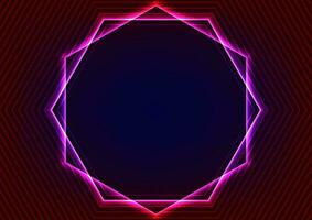 lila Magie Hexagon Center Raum Muster dunkel Hintergrund vektor
