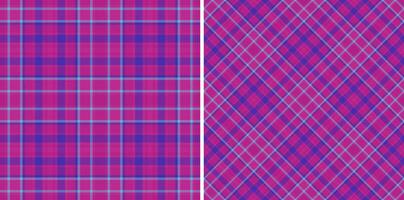 Stoff prüfen Hintergrund von Vektor nahtlos Muster mit ein Tartan Textil- Textur Plaid.