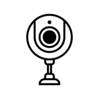 Webcam, Netz Kamera Symbol im Linie Stil Design isoliert auf Weiß Hintergrund. editierbar Schlaganfall. vektor
