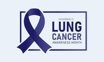 Lunge Krebs Bewusstsein Monat ist beobachtete jeder Jahr im November. Urlaub Konzept. Vektor Vorlage zum Banner, Gruß Karte, Poster mit Hintergrund. Vektor Illustration.