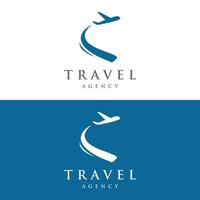 Sommer- Reise Agentur Urlaub Fluggesellschaften kreativ Logo design.logo zum Geschäft, Fluggesellschaft Fahrkarte Agenten, Ferien und Firmen. vektor