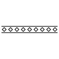 aztekisch Muster Symbol Vektor. Rand Illustration unterzeichnen. Stammes- Muster Symbol oder Logo. vektor