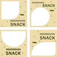 indonesiska mellanmål mall vektor