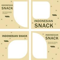 Teilen Ihre indonesisch Snack auf sozial Medien mit diese Vorlage vektor