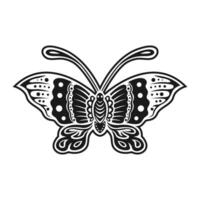 javanisch Schmetterling Symbol Vektor Bild Illustration