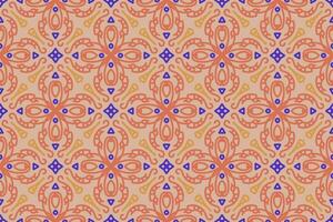 orientalisk mönster. orange och blå bakgrund med arabicum ornament. mönster, bakgrund och tapet för din design. textil- prydnad. vektor illustration.