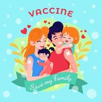 Impfstoff rettet unsere Familie vektor
