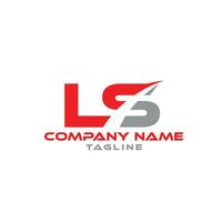 ls typografi logotyp design vektor