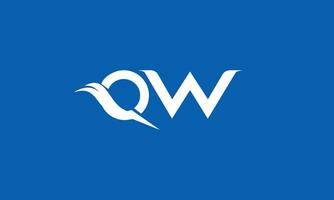 wq qw logotyp design vektor mall
