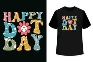 komisch Polka Punkt glücklich Punkt Tag International Punkt Tag T-Shirt Design vect vektor
