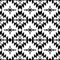 nahtlos wiederholen Muster. aztekisch Stammes- geometrisch Vektor Hintergrund im schwarz und Weiß. traditionell Ornament Motiv ethnisch Stil. Design zum Textil, Stoff, Vorhang, Shirt, rahmen.