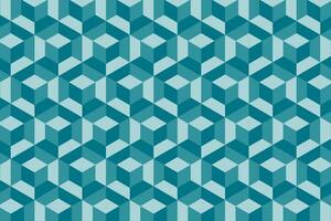 Muster mit Türkis Blau sechseckig abstrakt 3d Hintergrund Vektor Illustration