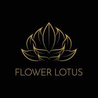 Luxus Blume Lotus Gliederung Logo Design Ideen vektor